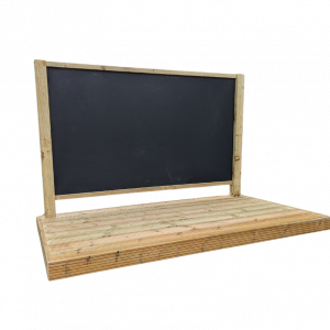 Stage with Chalkboard back drop