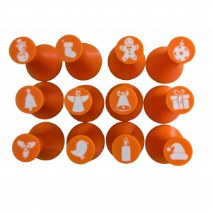 Christmas Playdough stamps