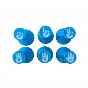 Counting fingers Playdough stamps