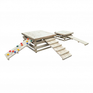 Wooden Climbing & Play Platform Set